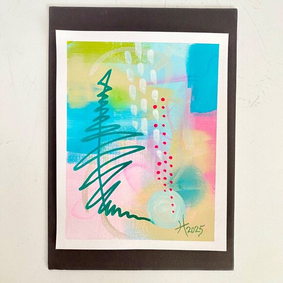 Hoedown Original Acrylic Painting 5x7in Frame Ready Wall or Desktop Art - Picture 2 of 4